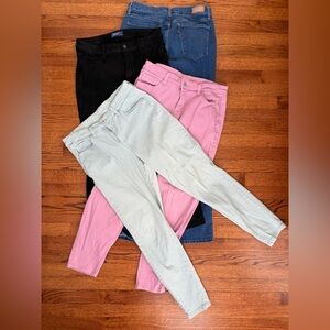 Stylish Women's Jeans Collection - Black, Blue, Pale Pink, Pale Green